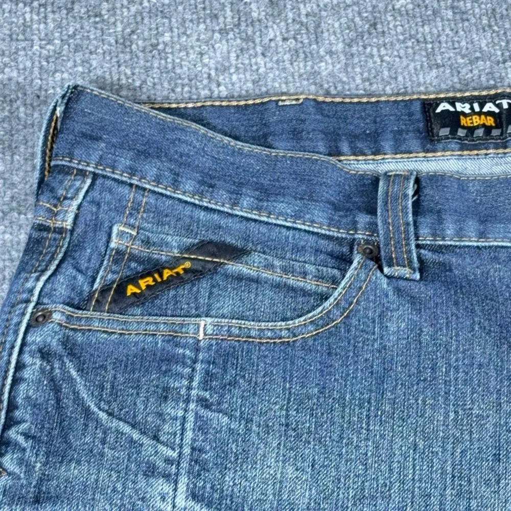 Ariat Rebar M5 Durastretch Straight Leg Jeans Mens 35x31 Blackstone 10016223